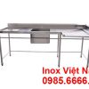 Bàn inox bát bẫn, bàn inox công nghiệp bát bẫn.