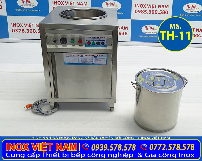 Báo giá tủ giữ nóng cơm canh inox nồi 50 lít, tủ hâm nóng canh nồi 50 lít bằng điện uy tín chuyên nghiệp. Liên hệ Inox Việt Nam.