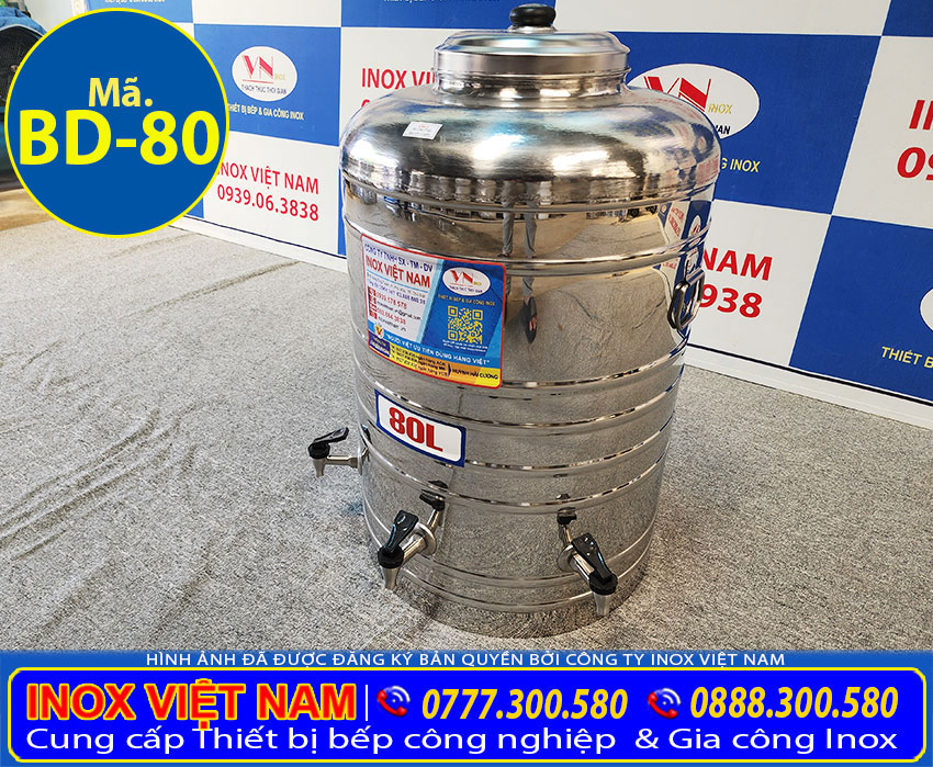 Bình inox đựng trà đá 80 lít giữ nhiệt giá tốt