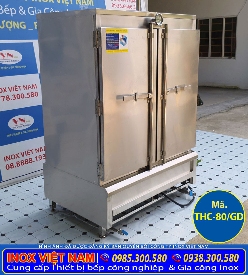 Tủ hấp cơm công nghiệp 80kg giá tốt tại TP HCM.