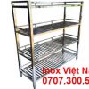 kệ inox 4 tầng nhà bếp loại kệ song.