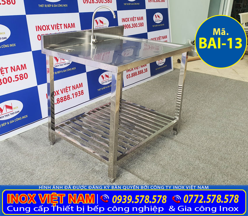 Mua bàn bếp inox có vòi nước giá tốt tại Inox Việt Nam