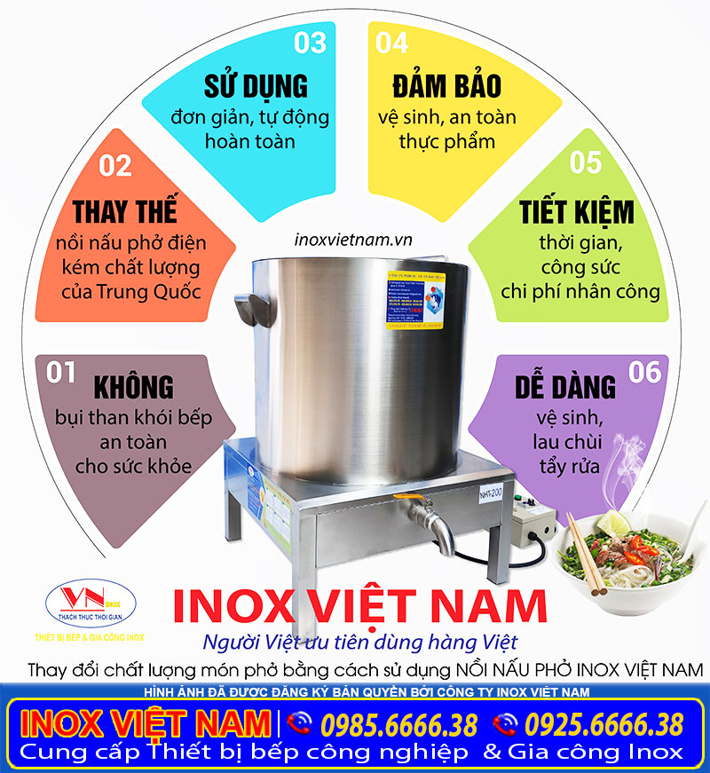 Nồi nấu hủ tiếu bằng điện, nồi điện hầm xương nấu hủ tiếu, nồi nấu nước lèo hủ tiếu bằng điện.