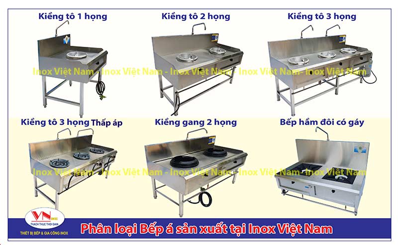 Mẫu thiết bị bếp á công nghiệp: bếp công nghiệp inox, bếp inox nhà hàng do chúng tôi sản xuất IVN.