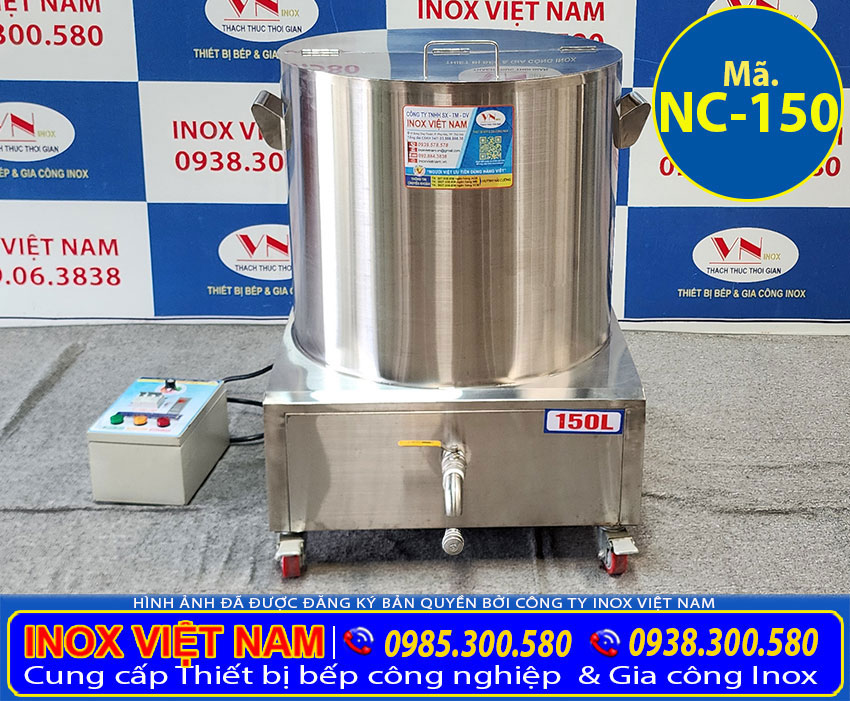 Nồi nấu cháo bằng điện 150 lít giá tốt Mã: NC-150 mang nhiều đặc điểm nổi bật ở những sản phẩm khác không có