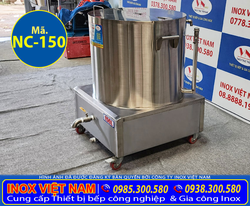 Sản phẩm nồi điện nấu cháo công nghiệp  150 lít tại xưởng sản xuất của chúng tôi IVN, được nhiều khách hàng tin chọn. Mới 100%