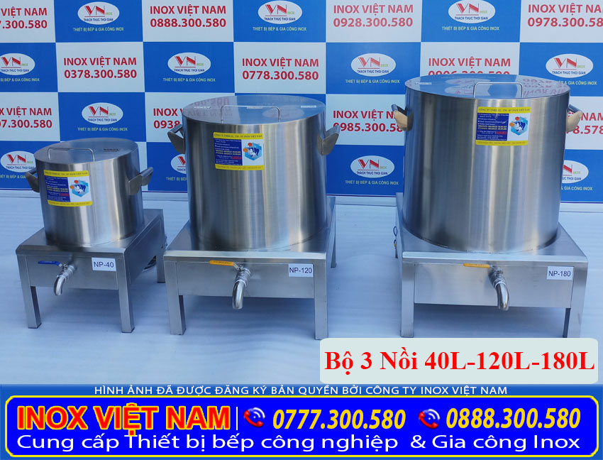 Giá bán bộ nồi nấu phở điện 40 lít 120 lít 180 lít tại xưởng sản xuất Inox Việt Nam. Liên hệ Mua ngay.