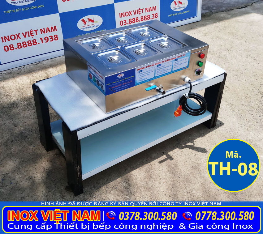 Tủ giữ nóng bán cháo dinh dưỡng bằng điện, tủ bán cháo dinh dưỡng mini để bàn.