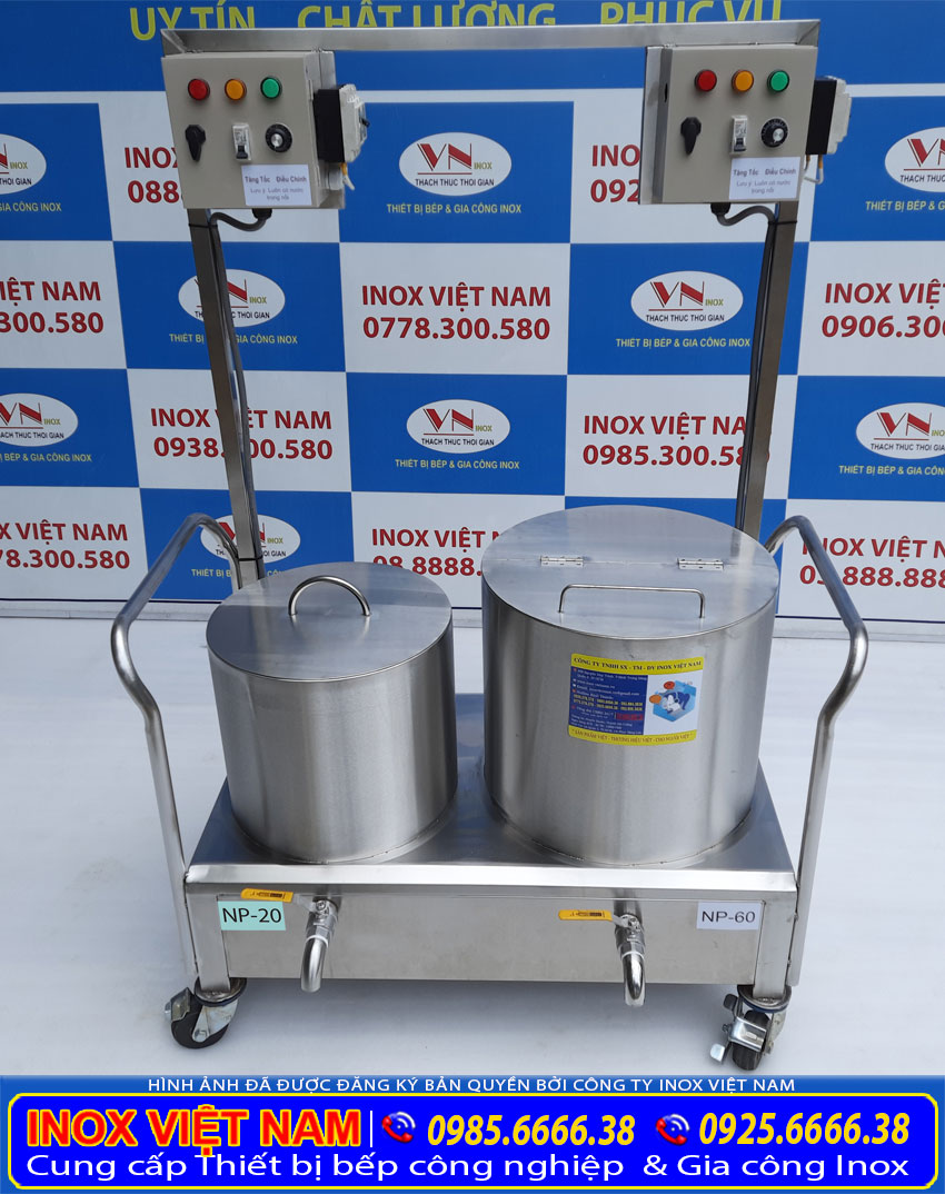 Bộ nồi nấu phở bằng điện 20 lít và 60 lít giá tốt.