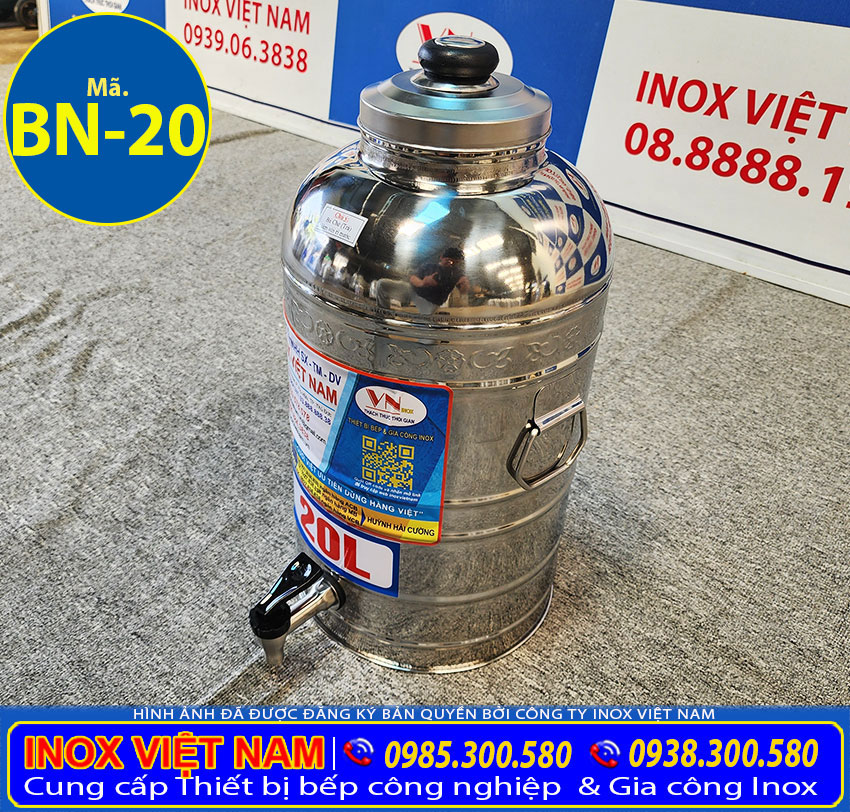 Bình đựng nước đá inox có vòi gạt 20 lít giá tốt chất lượng bền đẹp