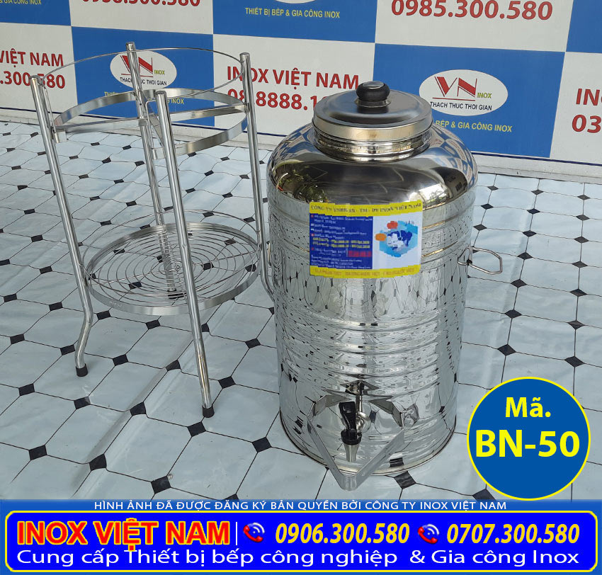 Bộ bình nước inox 50 lít giá tốt tại TP HCM chi tiết liên hệ Inox Việt Nam ngay.