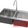 Chậu rửa đôi 2 ngăn lắp âm bàn giá tốt tại Inox Việt Nam.
