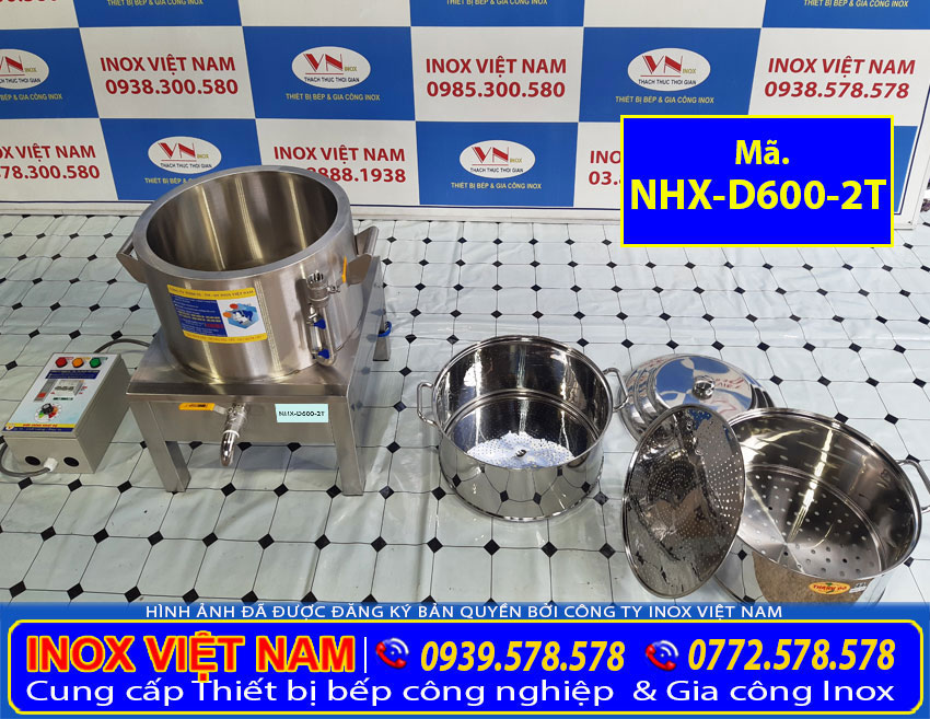 Nồi hấp xôi điện 2 tầng tại Inox Việt Nam