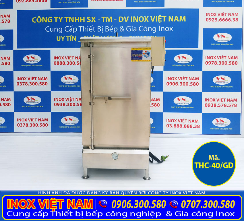 Tủ Hấp Cơm 40KG Bằng Điện Và Gas