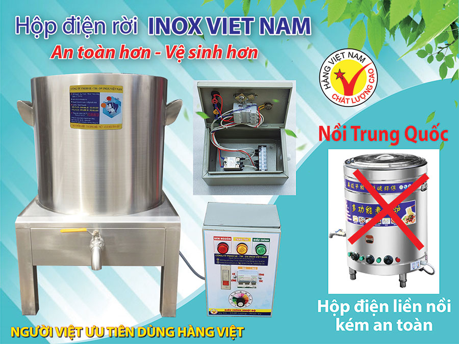 Nồi điện nấu phở hộp điện rời uy tín chất lượng