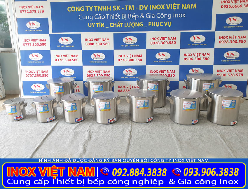 Địa chỉ bán nồi inox công nghiệp 1 lớp uy tín, có hỗ trợ mua hàng trả góp tại Inox Việt Nam