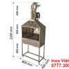 lò nướng than inox có mô tơ ống hút khói LN-37