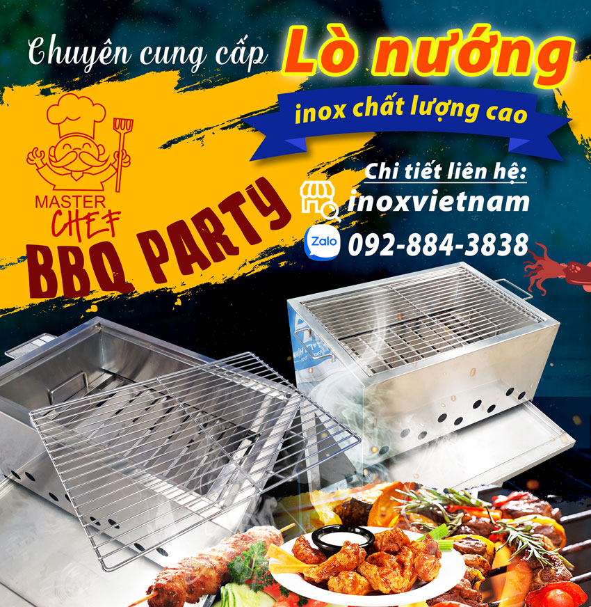 Báo giá lò nướng than inox chân cao BBQ giá tận gốc tại Inox Việt Nam