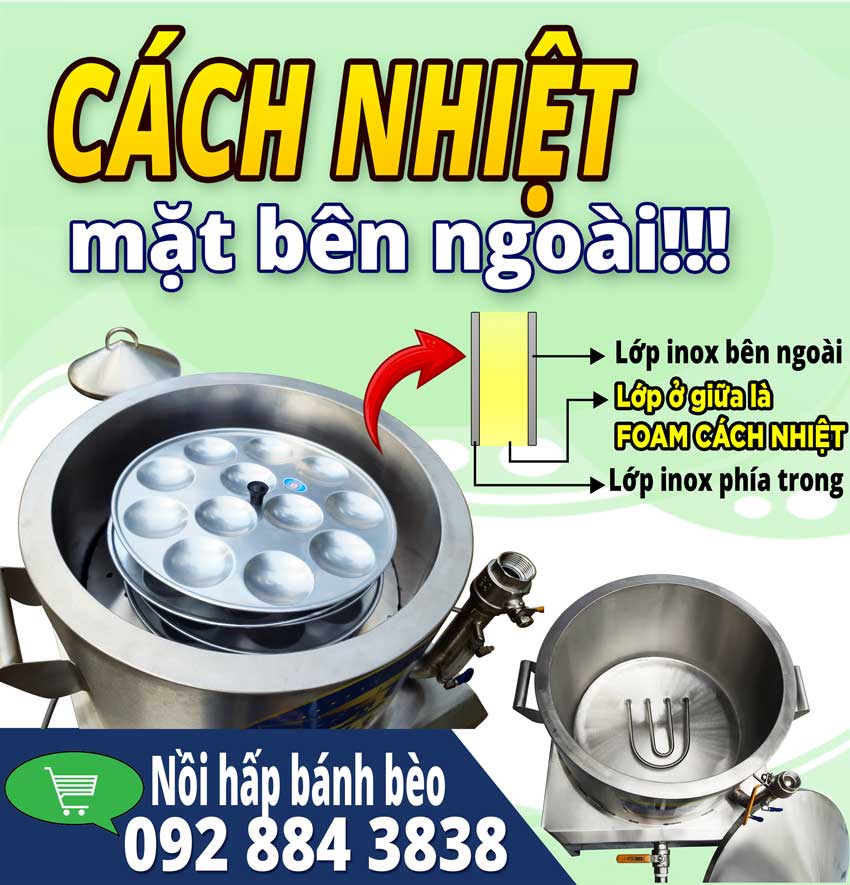 Đây là mẫu nồi điện hấp bánh bèo công suất lớn, nồi hấp bánh bèo chén và khuôn xoáy công nghiệp