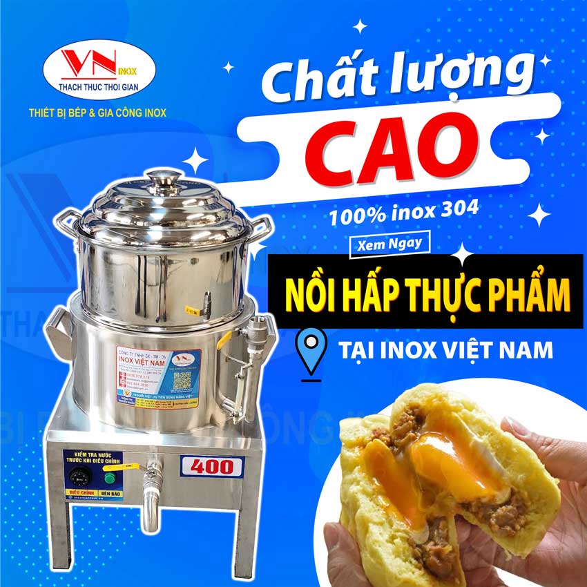 Nồi điện hấp thực phẩm công nghiệp công suất lớn