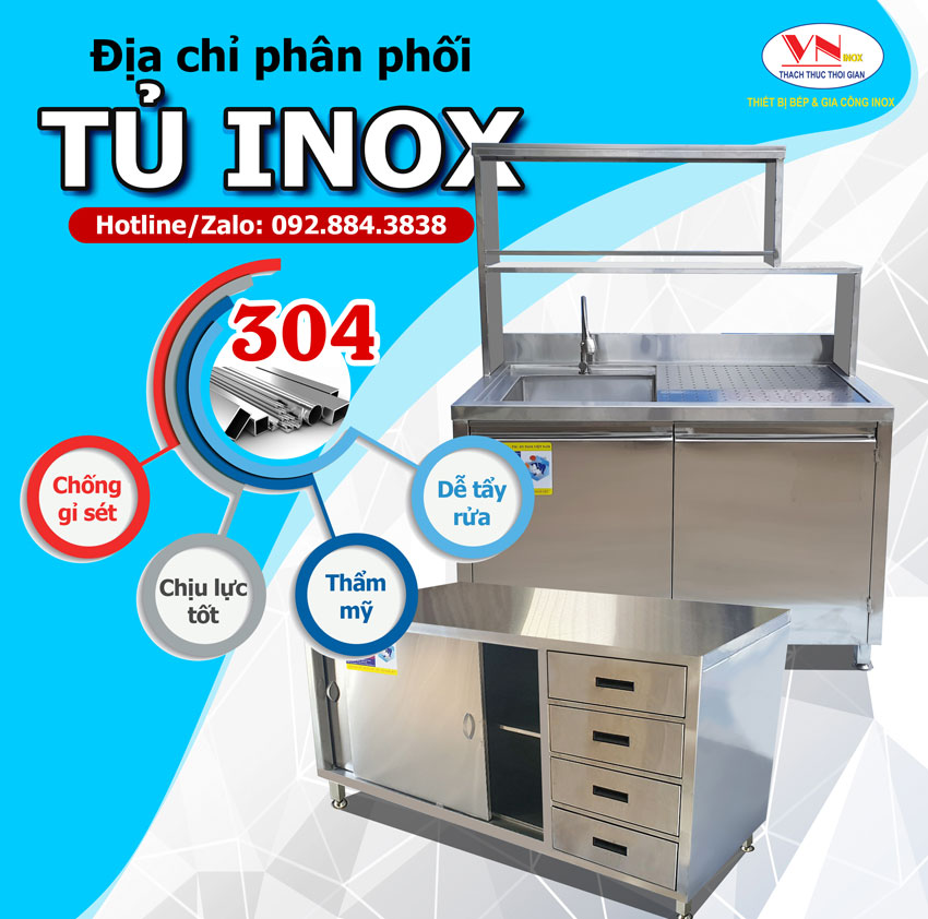 Tủ đựng chén bát bằng inox 304 hiện đại đẹp mẫu mã kích thước đa dạng có sẵn tại xưởng sản xuất Inox Việt Nam chúng tôi