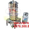 Combo Nồi Xửng Hấp 3 Tầng Inox 304 Size 440 Kèm Bếp Gas Inox NH-D440-3T/BG