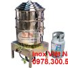 Combo Nồi Xửng Hấp 2 Tầng Inox 304 Size 600 Có Kèm Bếp Gas NH-D600-2T/BG