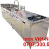 Hệ Tủ Inox Có Bồn Rửa Và Bếp Gas Âm TUI-52