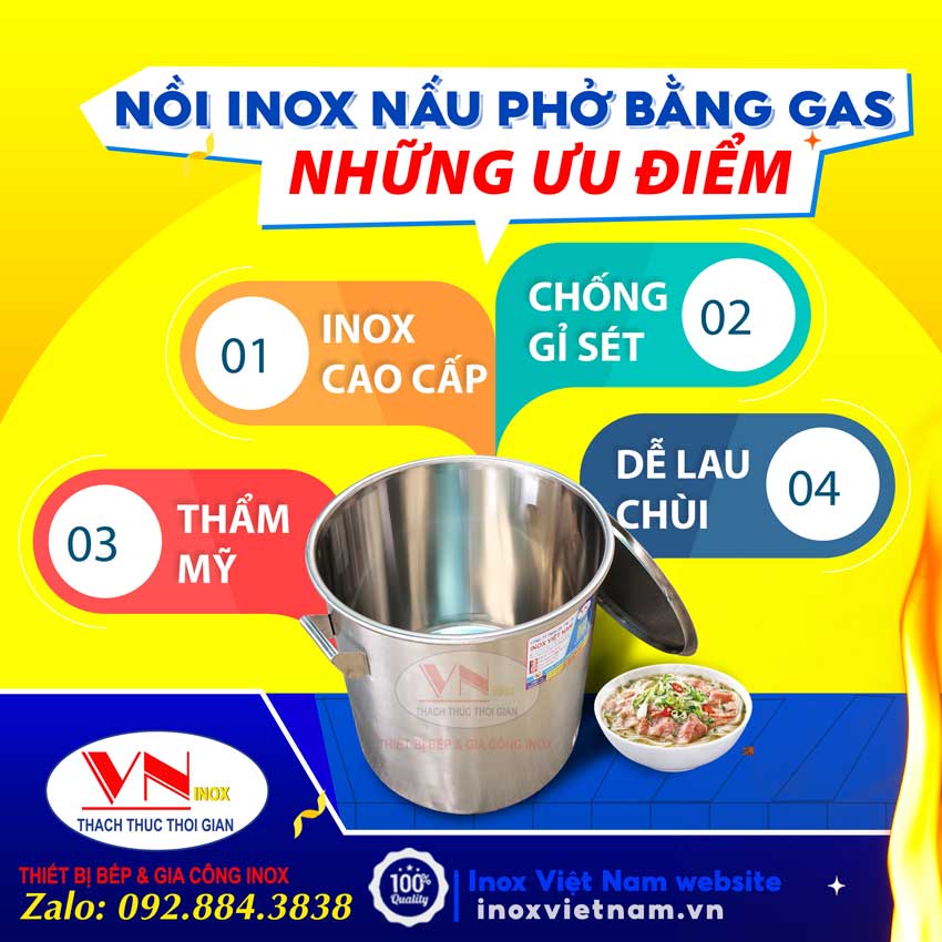 Giá bán nồi nấu phở bằng gas giá tốt. Gọi: 0985.6666.38.