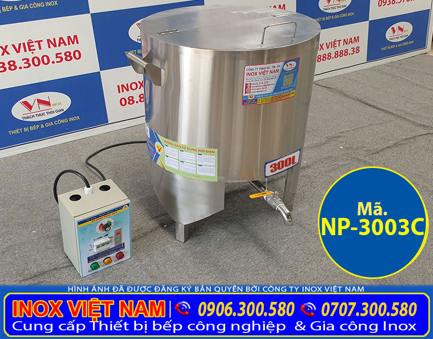 Nồi Nấu Phở Inox Bằng Điện 3 Chân 300 Lít NP-3003C